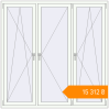 Pricing Tilt-and-Turn 1800x1800 mm KORSA BASE (Euro-Design 60) RAL 9016 Traffic white two-sided. Price: ₴15,311.61