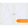 Pricing Tilt-and-Turn 2000x1600 mm KORSA ENERGY-SAVING (SYNEGO MD) RAL 9016 Traffic white two-sided. Price: ₴20,275.92