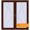 Pricing Tilt-and-Turn 1450x1570 mm KORSA STANDARD (Euro 70) BLACK_CHERRY two-sided. Price: 353.38 EUR