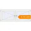 Pricing Tilt-and-Turn 1841x724 mm KORSA ENERGY-SAVING (SYNEGO MD) RAL 9016 Traffic white two-sided. Price: ₴8,723.97