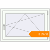 Pricing Tilt-and-Turn 980x660 mm KORSA STANDARD (Euro 70) RAL 9016 Traffic white two-sided. Price: ₴3,896.74