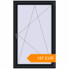 Pricing Tilt-and-Turn 1000x1600 mm KORSA BASE (Euro-Design 60) BLACK_COOL_110L-2 two-sided. Price: €186.68