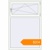 Pricing Tilt-and-Turn 1000x1500 mm KORSA BASE (Euro-Design 60) RAL 9016 Traffic white two-sided. Price: $203.92