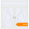 Pricing Tilt-and-Turn 1650x1745 mm KORSA BRILLANT RAL 9016 Traffic white two-sided. Price: $406.09
