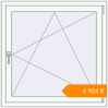 Pricing Tilt-and-Turn 1000x1000 mm KORSA STANDARD (Euro 70) RAL 9016 Traffic white two-sided. Price: ₴4,923.54