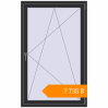 Pricing Tilt-and-Turn 1000x1600 mm KORSA BASE (Euro-Design 60) ANTHRACITE_GREY_GLATT two-sided. Price: ₴7,735.47