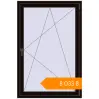 Pricing Tilt-and-Turn 1000x1500 mm KORSA BASE (Euro-Design 60) BLACK_BROWN two-sided. Price: ₴8,033.02