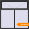 Pricing Tilt-and-Turn 1550x1550 mm KORSA BRILLANT ANTHRACITE_GREY_GLATT two-sided. Price: 413.61 EUR
