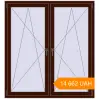 Pricing Tilt-and-Turn 1450x1570 mm KORSA STANDARD (Euro 70) BLACK_CHERRY two-sided. Price: ₴14,662.46