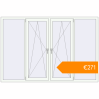 Pricing Tilt-and-Turn 2300x1540 mm KORSA BASE (Euro-Design 60) RAL 9016 Traffic white two-sided. Price: €270.98