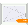 Pricing Tilt-and-Turn 1000x800 mm KORSA STANDARD (Euro 70) RAL 9016 Traffic white two-sided. Price: $146.11