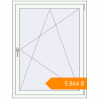 Pricing Tilt-and-Turn 1000x1300 mm KORSA STANDARD (Euro 70) RAL 9016 Traffic white two-sided. Price: ₴5,863.50