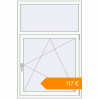 Pricing Tilt-and-Turn 1000x1500 mm KORSA BASE (Euro-Design 60) RAL 9016 Traffic white two-sided. Price: €116.55