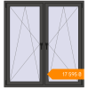 Pricing Tilt-and-Turn 1450x1570 mm KORSA STANDARD (Euro 70) BASALT_GREY two-sided. Price: ₴17,594.96