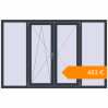 Pricing Tilt-and-Turn 2000x1295 mm KORSA BRILLANT ANTHRACITE_GREY_STRUKTURAL two-sided. Price: €483.47