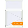 Pricing Tilt-and-Turn 1000x1500 mm KORSA BASE (Euro-Design 60) RAL 9016 Traffic white two-sided. Price: 4 358.39 UAH