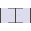 Pricing Sliding patio doors 4400x2200 mm Patio door (Brillant 70) BASALT_GREY two-sided