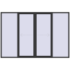 Pricing Sliding patio doors 3300x2200 mm Patio door (Brillant 70) BLACK_STRUCTURAL two-sided