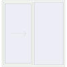 Pricing Sliding patio doors 2210x2315 mm KORSA SYNEGO SLIDE RAL 9016 Traffic white two-sided