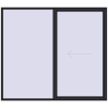 Pricing Sliding patio doors 2500x2200 mm KORSA SYNEGO SLIDE BLACK_ULTI-MATT two-sided