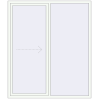 Pricing Sliding patio doors 1800x2100 mm Patio Door (Euro 60) RAL 9016 Traffic white two-sided