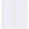 Pricing Sliding patio doors 1800x2000 mm Patio door (Brillant 70) RAL 9016 Traffic white two-sided