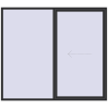 Pricing Sliding patio doors 2500x2200 mm KORSA SYNEGO SLIDE ANTHRACITE_GREY_GLATT two-sided