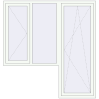 Pricing Balcony doors 2000x2100 mm KORSA BASE (Euro-Design 60) BALKON DOOR RAL 9016 Traffic white two-sided