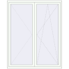 Pricing Balcony doors 1700x2100 mm KORSA BASE (Euro-Design 60) BALKON DOOR RAL 9016 Traffic white two-sided