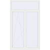 Pricing Balcony doors 1500x2500 mm KORSA BASE (Euro-Design 60) BALKON DOOR RAL 9016 Traffic white two-sided