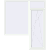 Pricing Balcony doors 2000x2400 mm KORSA STANDARD (Euro 70) BALKON DOOR RAL 9016 Traffic white two-sided
