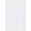 Pricing Balcony doors 1600x2400 mm KORSA ENERGY-SAVING (SYNEGO MD) BALKON DOOR RAL 9016 Traffic white two-sided