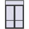 Pricing Balcony doors 1600x2400 mm KORSA ENERGY-SAVING (SYNEGO MD) BALKON DOOR ANTHRACITE_GREY_GLATT two-sided