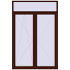 Pricing Balcony doors 1600x2400 mm KORSA STANDARD (Euro 70) BALKON DOOR BLACK_CHERRY two-sided