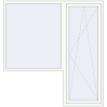 Pricing Balcony doors 2000x2100 mm KORSA STANDARD (Euro 70) BALKON DOOR RAL 9016 Traffic white two-sided