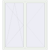 Pricing Balcony doors 1800x1990 mm KORSA BASE (Euro-Design 60) BALKON DOOR RAL 9016 Traffic white two-sided