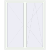 Pricing Balcony doors 1900x2250 mm KORSA ENERGY-SAVING (SYNEGO MD) BALKON DOOR RAL 9016 Traffic white two-sided
