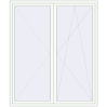 Pricing Balcony doors 1900x2300 mm KORSA BASE (Euro-Design 60) BALKON DOOR RAL 9016 Traffic white two-sided