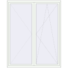 Pricing Balcony doors 1700x2100 mm KORSA BASE (Euro-Design 60) BALKON DOOR RAL 9016 Traffic white two-sided