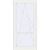 Pricing Balcony doors 1000x2100 mm KORSA STANDARD (Euro 70) BALKON DOOR RAL 9016 Traffic white two-sided