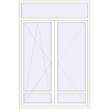 Pricing Balcony doors 1600x2400 mm KORSA STANDARD (Euro 70) BALKON DOOR RAL 9016 Traffic white two-sided
