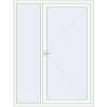 Pricing Entrance doors 1650x2185 mm DOOR KORSA BASE REHAU EURO 60 RAL 9016 Traffic white two-sided