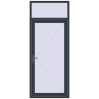 Pricing Entrance doors 1000x2450 mm DOOR KORSA BASE REHAU EURO 60 ANTHRACITE_GREY_STRUKTURAL two-sided