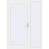 Pricing Entrance doors 1500x2100 mm DOOR KORSA ENERGY-SAVING REHAU SYNEGO RAL 9016 Traffic white two-sided