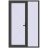 Pricing Entrance doors 1500x2300 mm DOOR KORSA ENERGY-SAVING REHAU SYNEGO BASALT_GREY two-sided