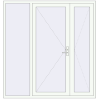 Pricing Entrance doors 2000x2100 mm DOOR KORSA OPTIMUM REHAU BRILLANT RAL 9016 Traffic white two-sided