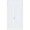 Pricing Entrance doors 1400x2600 mm DOOR KORSA OPTIMUM REHAU BRILLANT RAL 9016 Traffic white two-sided