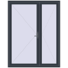 Pricing Entrance doors 1800x2300 mm DOOR KORSA ENERGY-SAVING REHAU SYNEGO ANTHRACITE_GREY_STRUKTURAL two-sided
