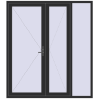 Pricing Entrance doors 2000x2255 mm DOOR KORSA BASE REHAU EURO 60 BLACK_STRUCTURAL two-sided