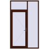 Pricing Entrance doors 1500x2500 mm DOOR KORSA BASE REHAU EURO 60 BLACK_CHERRY two-sided